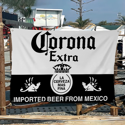 C-Corona E-Extra Beer Anime Chart Creative Pattern Hanging Flag Polyester Printed Banner Hand Pulled Flag