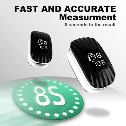 Rechargeable Medical Oximeter Strap Lanyard Fingertip Pulse Oximeter Blood Oxygen Saturation Monitor Digital LED Display Child