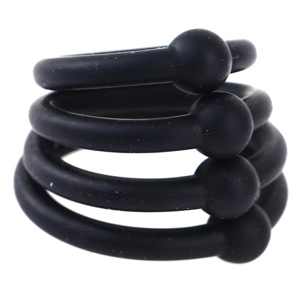 [YH][Y]4Pcs Silicone Cock Ring Erection Ring Male Delay Ejaculation Penis Ring Sex Toy