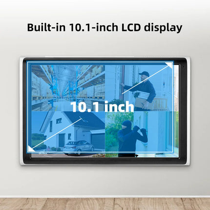 Fuers H.265 10.1 inch LCD Screen 8CH Wireless NVR Security Kit Outdoor Camera WIFI System Surveillance CCTV Audio Video Recorder