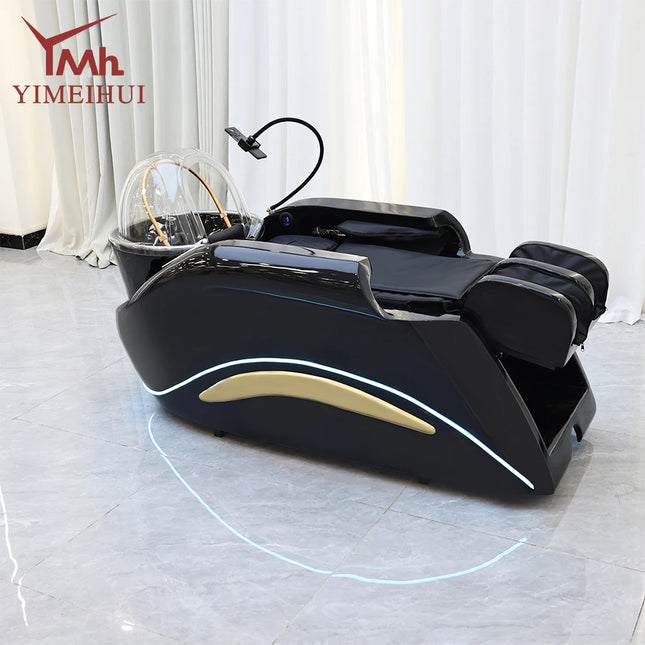 Chaise de spa capillaire électrique réglable station de lavage de tête lit de massage shampooing pour salon de coiffure