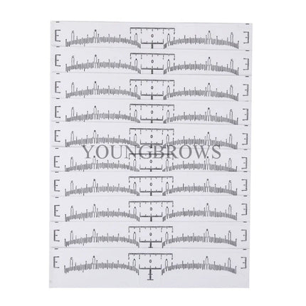 50 pcs Disposable Eyebrow Ruler Sticker For Eyebrow Microblading Tattoo Ruler Tattoo Shaper Stencil Measure Tool Foldable
