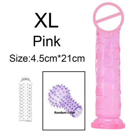 Realistic Anal Butt Plug Soft Jelly Dildo Suction Cup G Spot Anal Vaginal Masturbators Penis Dick Adult Sex Toys For Women Men