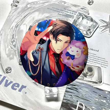 Game Peripheral Obey Me Badges Badges Cartoon Round Brooches On Backpack Jacket Acrylic Button Pins Collection Gifts