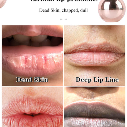Vegan Organic Moisturizing Round Rose Golden Lip Balm Ball Natural Lip Balm Fade Lip Lines