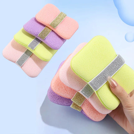 Bath Sponge Face Wash 2-in-1 Soap Bag Soft Clean Puff Reusable Makeup Remover Exfoliating Pads For Daily Cleansing Skin Care