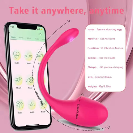 Wireless APP Vibrator G Spot Vibrating Egg Bluetooth Control Clit Stimulator Dildo Wear Vagin Massger Adult Sex Toys for Women