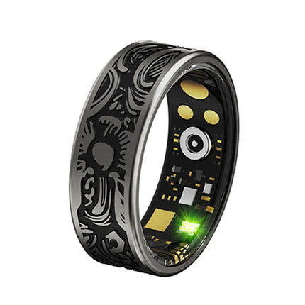 Smart Ring for Men and Women, Design with Heart Rate & Blood Oxygen Monitor, Multi-Sport Modes, Compatible with Android iOS Ring