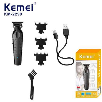 Kemei Men's Cordless Hair Clipper USB Rechargeable Electric Hair Clipper KM032 Trimmer Electric Hair Cutting Machine KM-2299