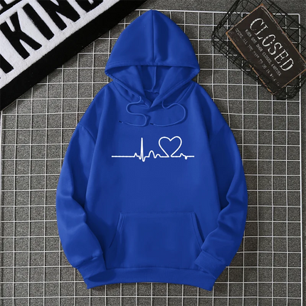 2025 Winter New Women's Hoodie High Street Unisex style Double Pockets Sweatshirts Outerwear Plus-Size Women's Clothing CYXX247