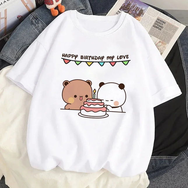 Bubu Dudu Women's Comic Graphic T-shirt Female Designer Clothing