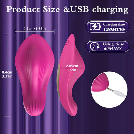 Bluetooth Mini Wearable Vibrator Female Clit Stimulator Remote Control Panties Vibrating Egg Adult Sex Toy Masturbator for Women