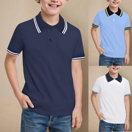 Neck Sleeve Boys Comfortable And Breathable Short Sleeved T Shirt Casual And Versatile Top ملابس اطفال