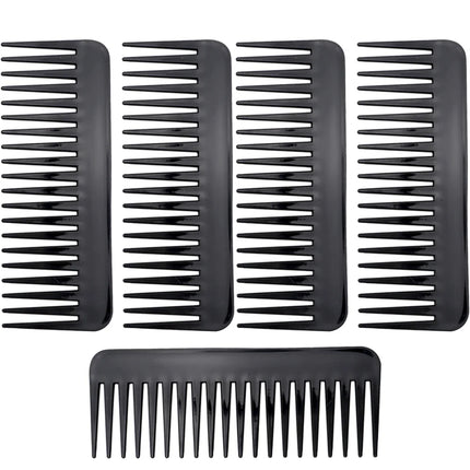Hair Rectangular Plastic Wide Tooth Comb Handle Massage Comb Thick Long Hair For Home Use Detangling Hair Comb