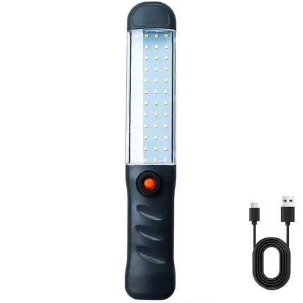 Portable Magnetic Auto Repair Work Light USB Rechargeable LED Flashlight With Magnet Hook For Car Repair Fishing Emergencies