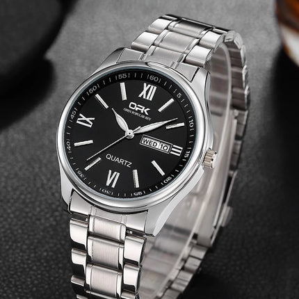 OPK 8123 Men's Fashion Quartz Wristwatch Original Waterproof Luminous Automatic Movement Dual Calendar Display Reloj