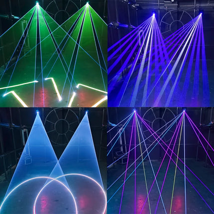 4W 6W 8W Stage 3D Animation Scanner RGB 20Kpps Laser Light With ILDA APP DMX For Bar Disco Christmas Party Wedding Show Light