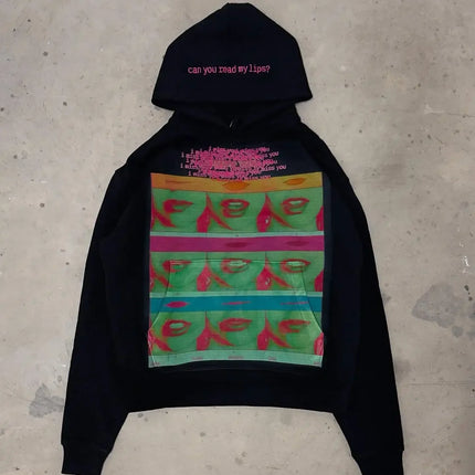 Luni Wild Nights Live Print Loose Zipper Hoodie Women Street Y2k New Hip Hop Punk Rock Sweatshirt Best Sell Unisex Casual Hoodie