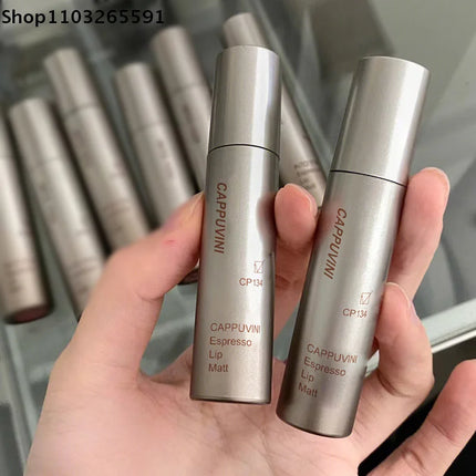 Cappuvini Mini Silver Tube Matte Velvet Lip Gloss – Waterproof, Non-Stick, Smudge-Proof, Long-Lasting Liquid Lipstick