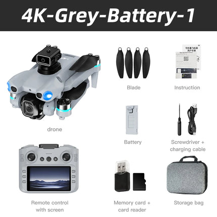 For Xiaomi 2026 NEW AE5 Drone 4K Professional 8K HD Camera Remote Control with screen WIFI UAV Brushless Foldable Quadcopter Toy