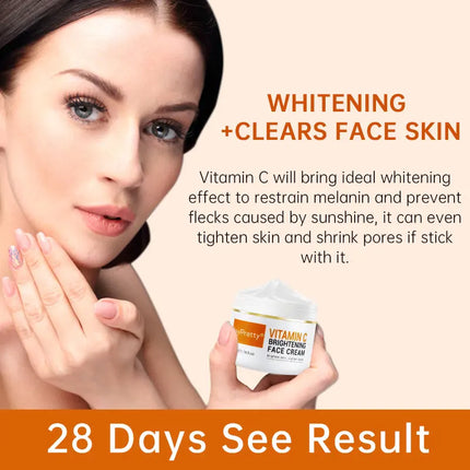 Vitamin C for Face Whitening Set Dark Spots Removal Cream Skincare Kits Eye Lightening Moisturizing Facial Serum Skin Care