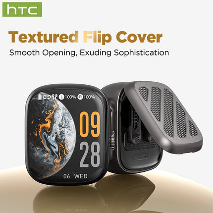 HTC NE72 Wireless Bluetooth Earphones Ai Translator Headphones 50Hrs Playback Full HD LCD Display Noise Reduction ComfortableUse