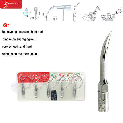Original Woodpecker Dental Scaler Tips Ultrasonic Scaling Tip G1 G2 G3 G4 G5 G6 G7 G8 Fit For EMS UDS