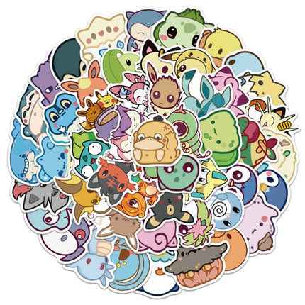 10/30/50pcs Japanese Anime Pokemon Stickers Kawaii Pikachu Graffiti Decals DIY Laptop Suitcase Skateboard Cute Cartoon Sticker