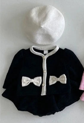 Baby's Sets Autumn Suit Fashionable Versatile Newborn Small Fragrance Style Autumn Two-piece Princess Clothes (excluding Hat)