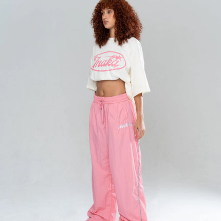 2026 Summer Inaka Power New Men's and Women's Iconic Running Oversized Loose Casual Street Y2K Casual Pink Sportswear Pants