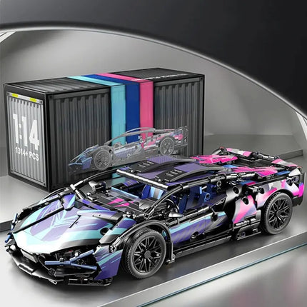 Building Blocks Roadster Technology 1:14 Racing Roadster building blocks Assembly brick vehicle toy gift for boys