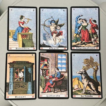 Oracle Sibyl Cards 3.5*2.4inch Every Day Oracle Deck Sibilla Italian Deck 52Pcs