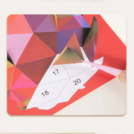 Paper 3D Geometric Sticker Books Educational Toys Montessori DIY Paste Material Kit Cartoon Handmade Animals Sticker Book