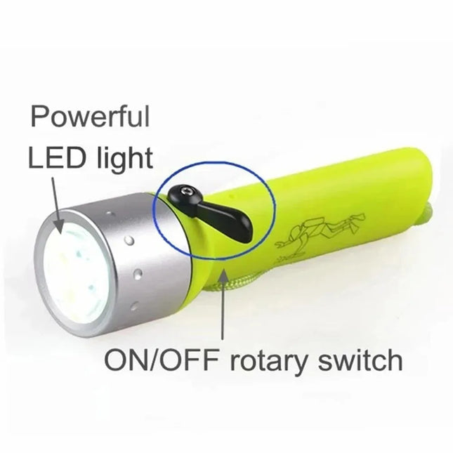 Professional Waterproof Diving Flashlight Strong Underwater Lighting Home Outdoor Emergency Lighting High Beam Flashlight