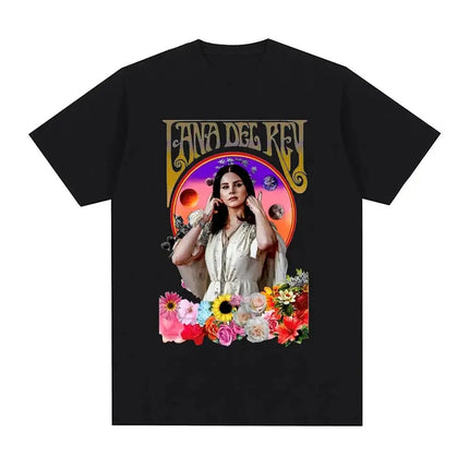 Singer Lana Del Rey Print T Shirt Women Fashion Hip Hop men's tshirts Streetwear Harajuku Short Sleeve T-Shirt Unisex summer tee