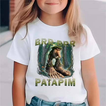 Children Unisex T-shirt Girl Boy Italian Brainrot Animals Kids Tung Tung Tung Sahur Short Sleeve Funny Meme Tee Summer Clothing