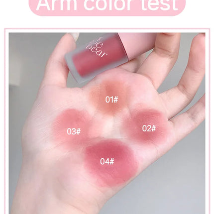 Gege Bear Smooth Multi-purpose Cream Expansion Color Blush Not Easy to Fade Nude Matte Velvet Lip Glaze