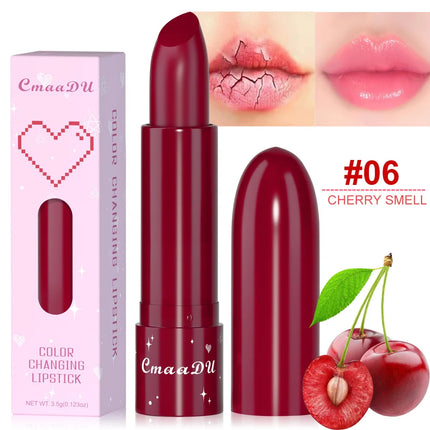 6 Colors Fruity Lip Balm Waterproof Fruit Color Tinted Shine Changing Moisturizing Nourishing lipstick Make Up Lip Care