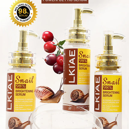 Natural Snail Brightening Face & Body Serum, Glowing Flawless, Moisturizing, Anti-Age, Reduce Spots & Wrinkles, 120ml/ 4.2 oz