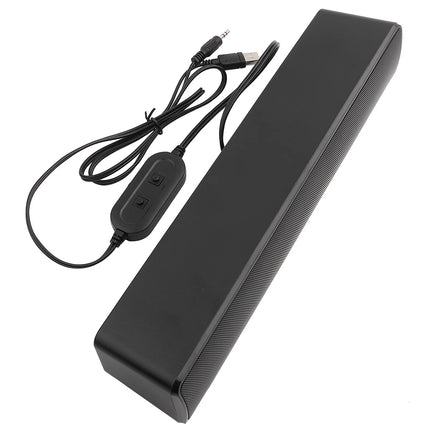 USB Wired Stereo Soundbar with Bass Surround Sound 3.5mm Input Jack For Computers and TVs 3.5mm Input Jack Soundbar