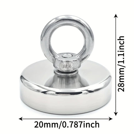 D16~D42mm Super Strong Neodymium Fishing Hook N52 Heavy Duty Rare Earth Neodymium with Countersunk Hole Eyebolt Salvage Magnetic