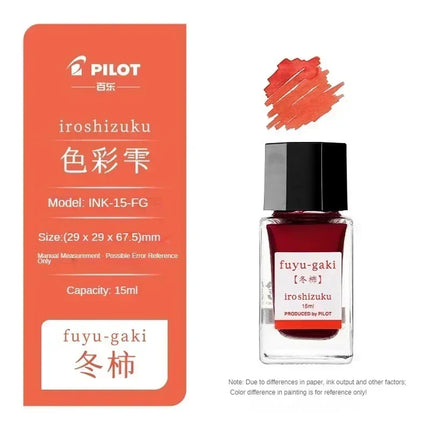 Pilot 25 Colors 15/50ml Colorful Fountain Pens Ink Various Colors Glass Bottled Ink Pen Refill Cartridge School Office Supplies
