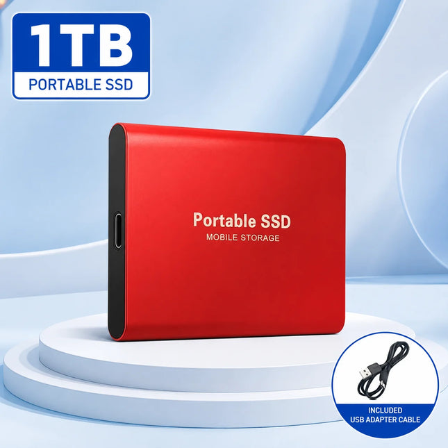 2TB Fast Portable Hard Drive External SSD Hard Disk USB Type-C High-Speed Storage for Laptop/Mac/PC