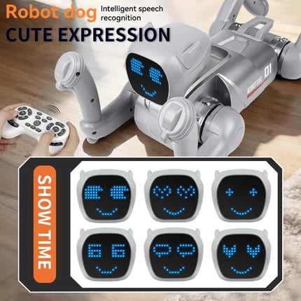 New AI Program model robot dog intelligent remote control children remote control toy stunt mechanical pet dog children gift