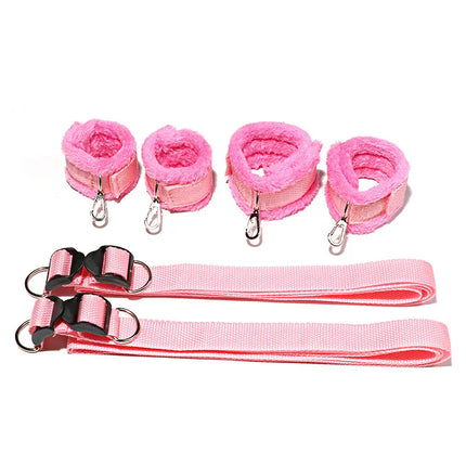 Couples Bed Handcuffs Sex Toys For Woman Bdsm Bondage Set Ankle Cuff Restraints Rope Strap Handcuffs Ankle Cuff Adult Game Goods