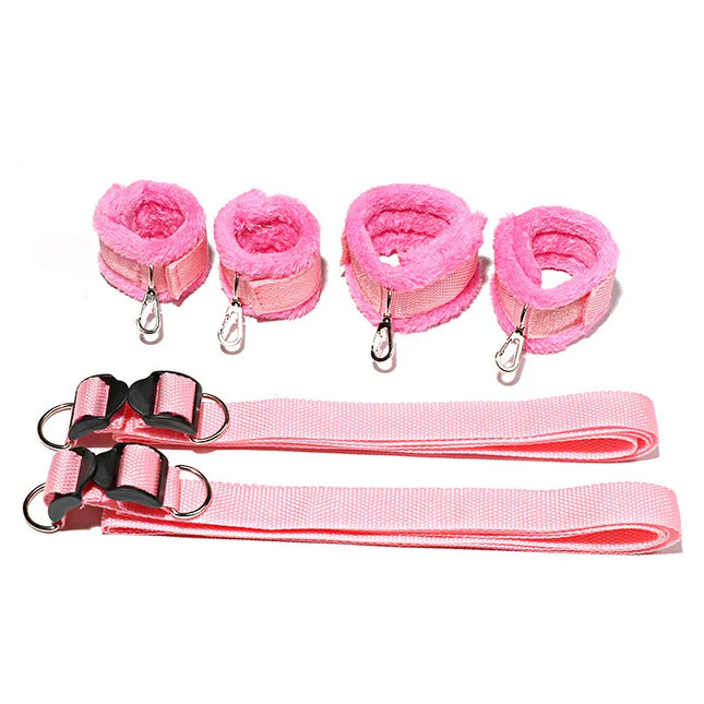Couples Bed Handcuffs Sex Toys For Woman Bdsm Bondage Set Ankle Cuff Restraints Rope Strap Handcuffs Ankle Cuff Adult Game Goods