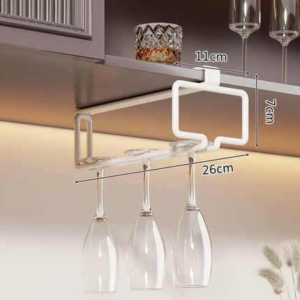 Red wine glass to hanging rack home wine cabinet goblet champagne glass partition storage rack bar bar wine glass drain rack