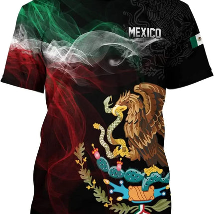 FAYBA Aztec Mexican Shirts Short Sleeves Summer Mexico Shirt Mexico Jersey Unisex 3D Shirts oversized t shirt