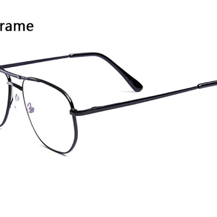 Unisex Stainless Steel Pilot Reading Glasses Women Men Anti Blue Light Presbyopic Eyeglasses Double Bridge Hyperopia Spectacles