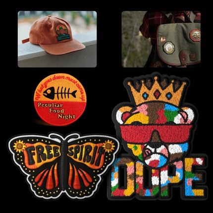 Custom Embroidery Patches for Clothing Min order 10 Pcs Logo Customized Personalised Iron on Sewing School Brand Caps DIY Crafts